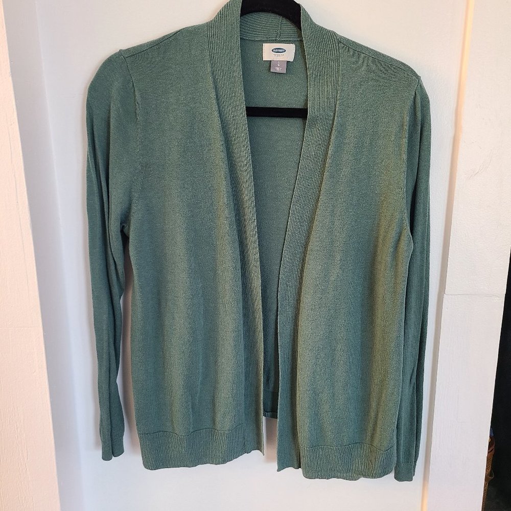 Sage Green Open Front Cardigan